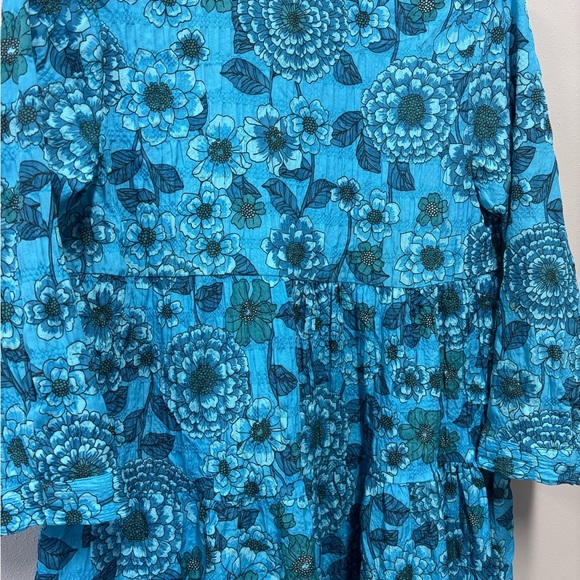 Zara Blue Floral Mini Dress - Picture 6 of 7